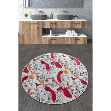 Alfombra de baño Faccia Djt (100 cm) multicolor