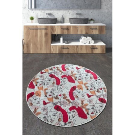 Alfombra de baño Faccia Djt (140 cm) multicolor