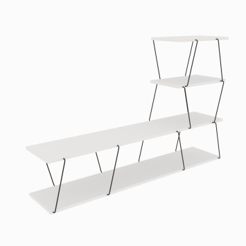 Conjunto de muebles de salón Başak blanco negro - 854KLN2913