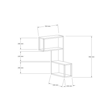 Estante de pared Lecco antracita - 495SSE1152