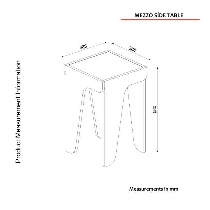 Mesa auxiliar Mezzo blanco