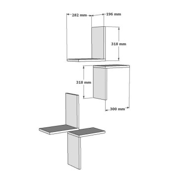 Estante de pared Face antracita - 495SSE1187