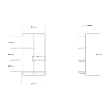 Estante de pared Dodo antracita - 495SSE1189