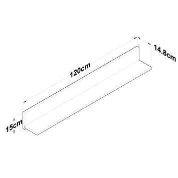 Estante de pared AE102 2637 antracita nogal - 893RAN3311