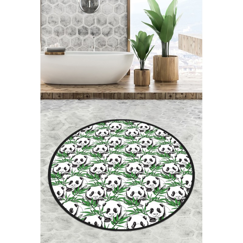 Alfombra de baño Green Panda Circle Djt 120 multicolor