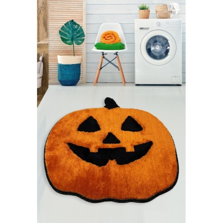 Alfombra de baño Pumpkin negro naranja