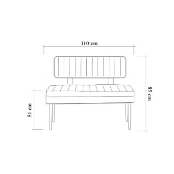 Banco Vina 1053-1 antracita blanco - 869VEL5295