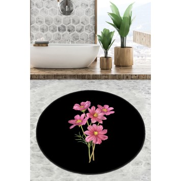 Alfombra de baño Sitivo Djt  verde rosa negro