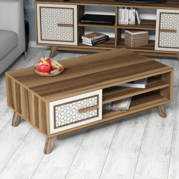 Mesa de centro Ayla crema nogal - 845HCT2835