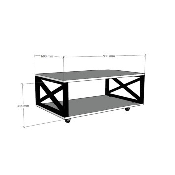 Mesa de centro Berk blanco negro - 835PUQ2845