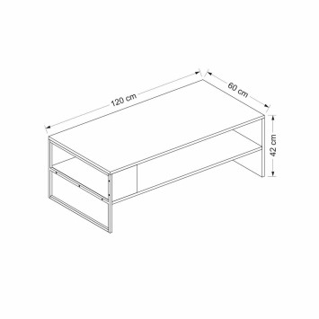 Mesa de centro Concord blanco negro - 506MNR1228