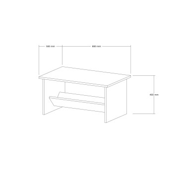 Mesa de centro Delta antracita - 495SSE2103