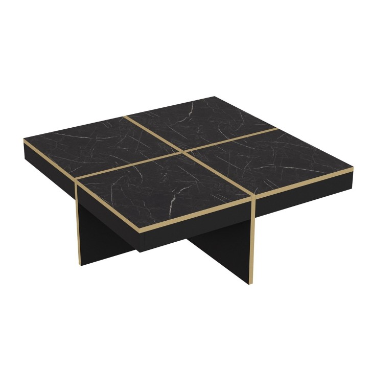 Mesa de centro Diamond dorado negro