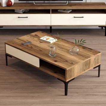 Mesa de centro Istanbul crema nogal - 845HCT5269