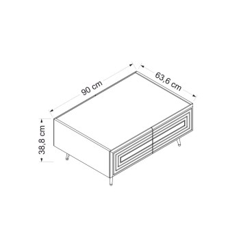 Mesa de centro Jose antracita - 506MNR1220