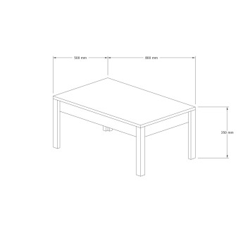 Mesa de centro Layla zafiro blanco - 835PUQ2840