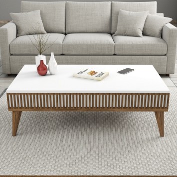 Mesa de centro Milan blanco nogal - 845HCT2886