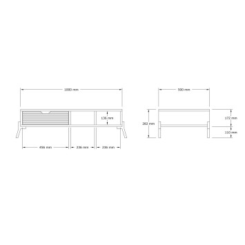 Mesa de centro Serpa zafiro roble antracita - 835PUQ2910