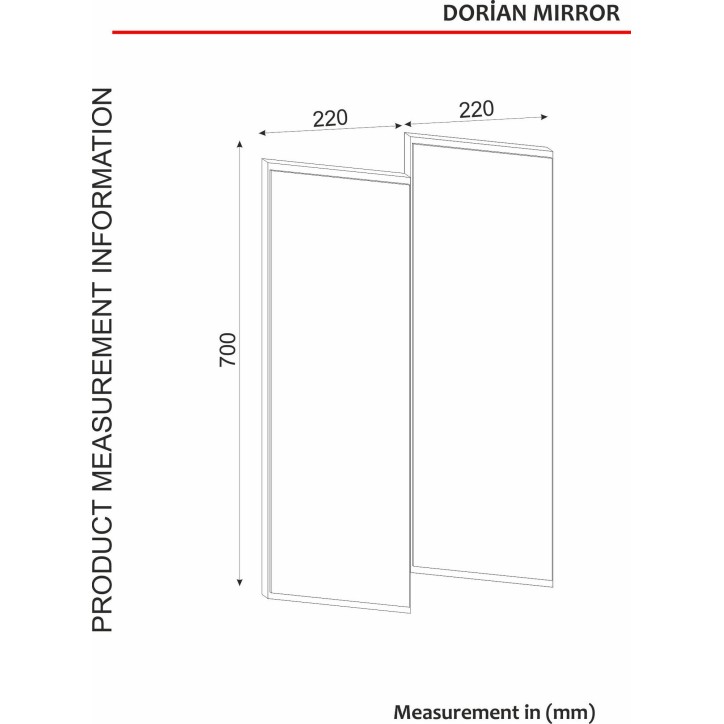 Espejo decorativo Dorian nogal