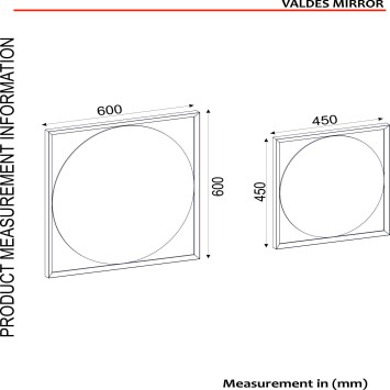 Espejo decorativo Valdes negro nogal - 804TRH3313