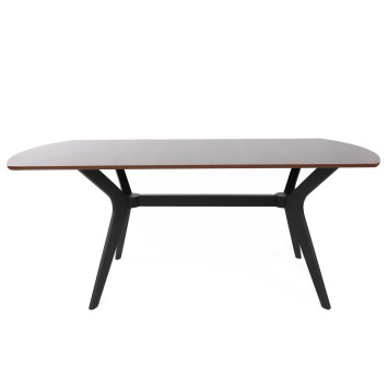 Mesa comedor Ares-1043 negro marrón - 974NMB1726