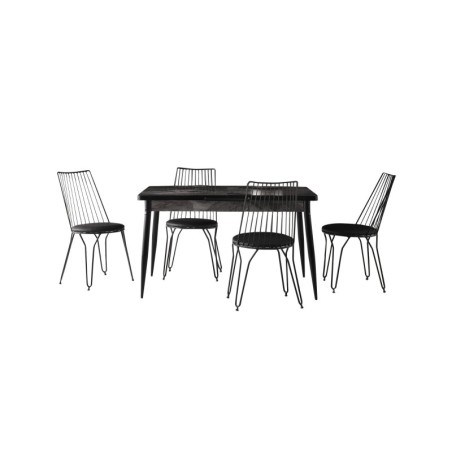 Mesa comedor Metal Otomatik 1173 negro