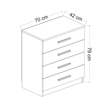 Cómoda Kale-4925 blanco - 506MNR1528