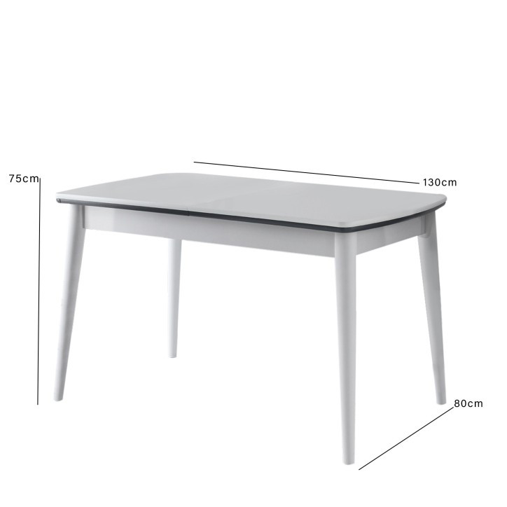 Mesa de comedor extensible Vega-1131 blanco