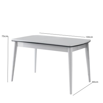 Mesa de comedor extensible Vega-1131 blanco - 974NMB1538