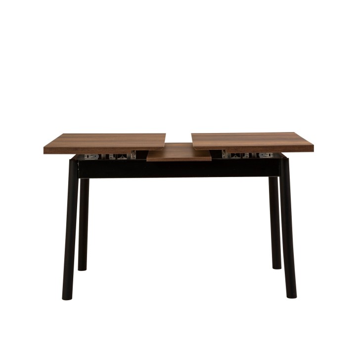 Set mesa comedor extensible y sillas (4 piezas) Oliver negro