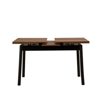 Set mesa comedor extensible y sillas (4 piezas) Oliver negro - 869VEL8161