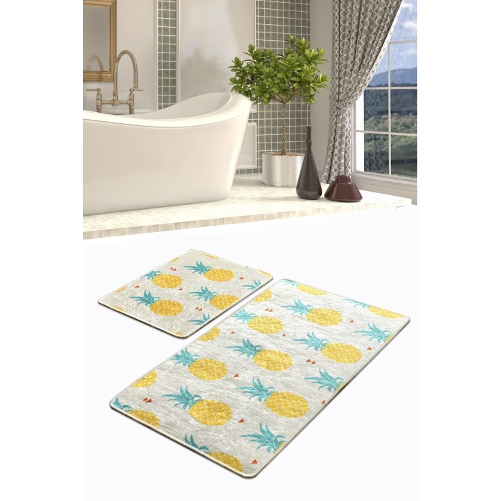 Alfombra de baño Set (2 piezas) Ananas DJT multicolor