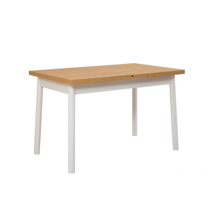 Set mesa comedor extensible y sillas (4 piezas) Oliver blanco