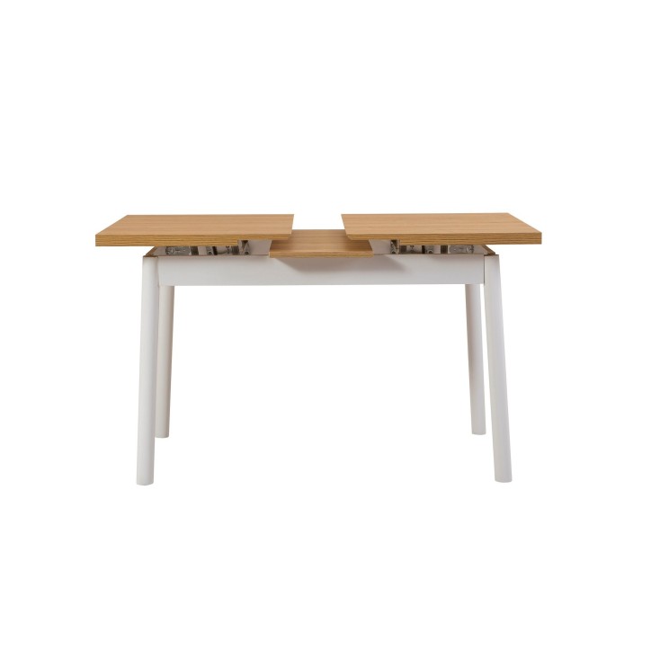 Set mesa comedor extensible y sillas (4 piezas) Oliver blanco