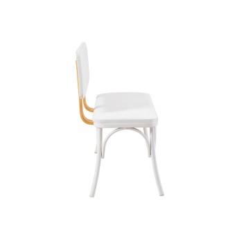 Set mesa comedor extensible y sillas (4 piezas) Oliver blanco - 869VEL8151