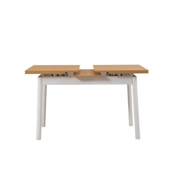 Set mesa comedor extensible y sillas (4 piezas) Oliver blanco