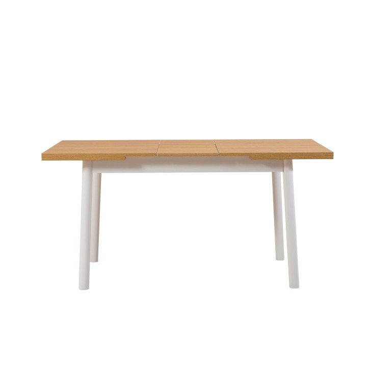 Set mesa comedor extensible y sillas (4 piezas) Oliver blanco