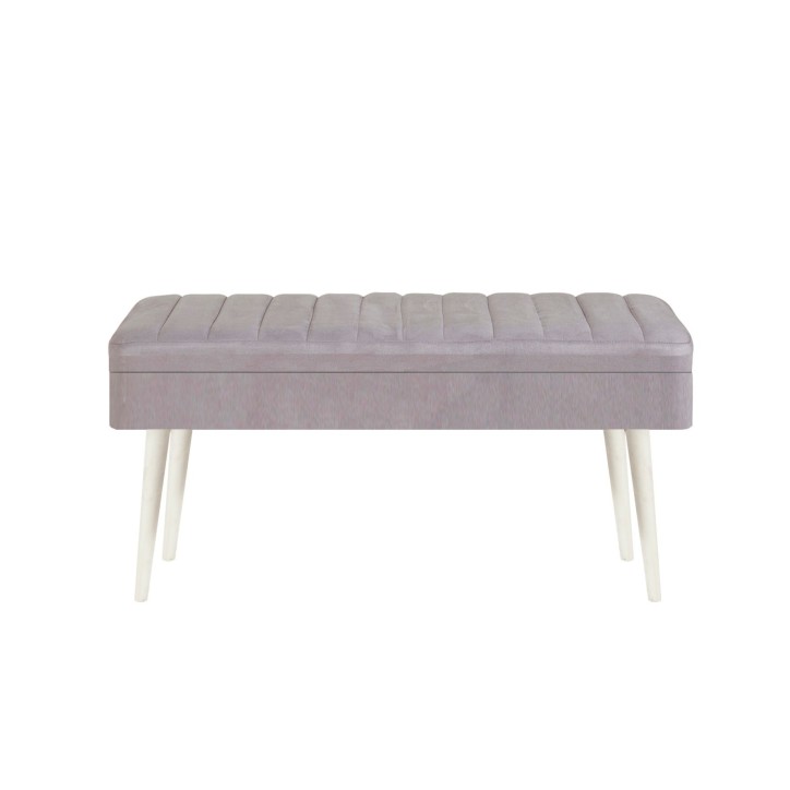 Set mesa comedor extensible y sillas (4 piezas) Vina 0701-3 gris blanco