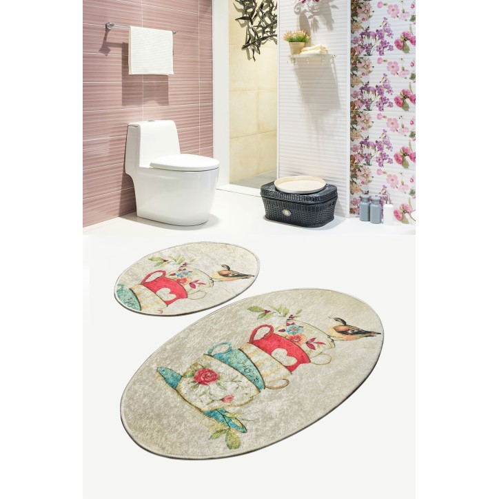 Alfombra de baño Set (2 piezas) Fincan DJT multicolor