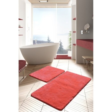 Alfombra de baño Set (2 piezas) Havai  bermellón