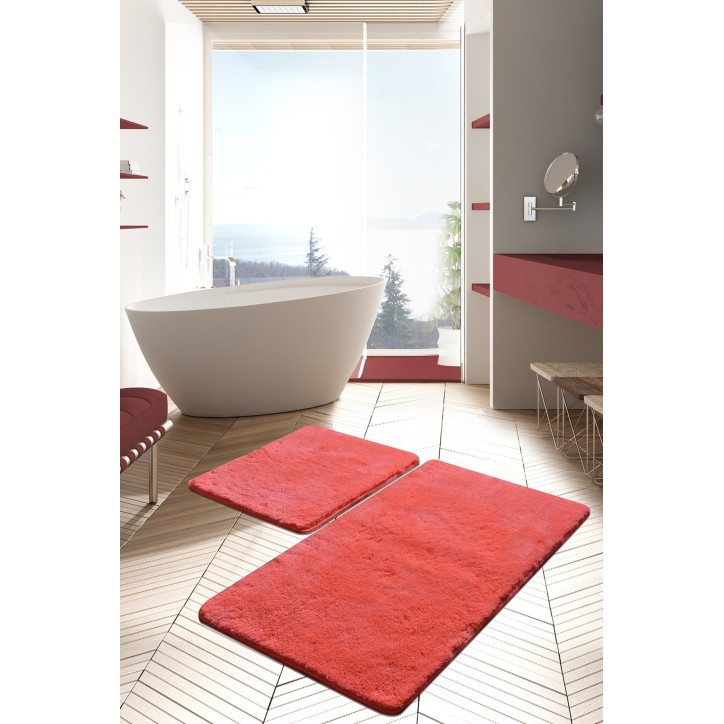 Alfombra de baño Set (2 piezas) Havai  bermellón