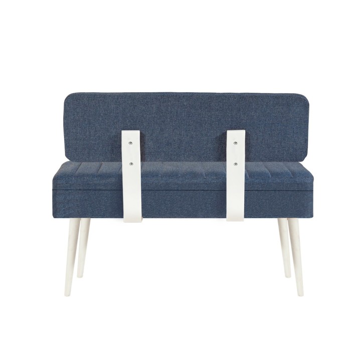 Set mesa comedor extensible y sillas (5 piezas) Vina 1048 4 azul oscuro blanco