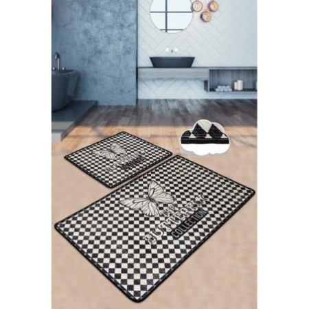 Alfombra de baño Set (2 piezas) Kareli Kelebek multicolor