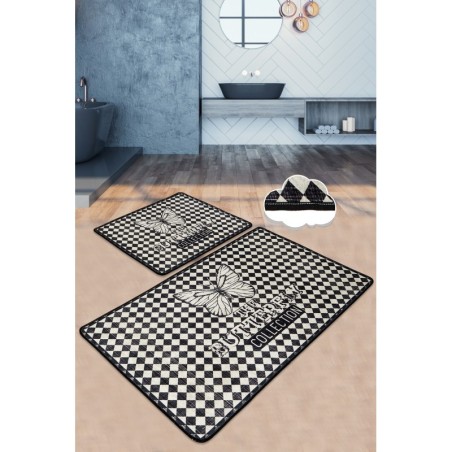 Alfombra de baño Set (2 piezas) Kareli Kelebek multicolor