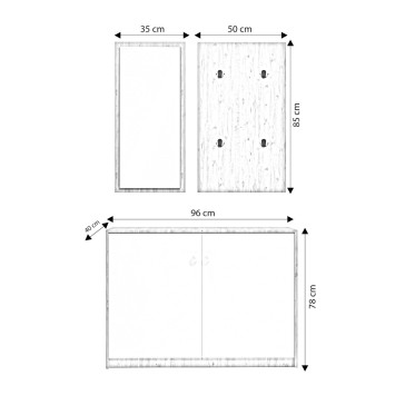 Recibidor Coburg L1318 roble blanco - 285LCV1236