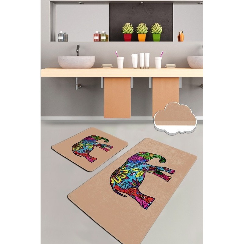 Alfombra de baño Set (2 piezas) Olifant  multicolor