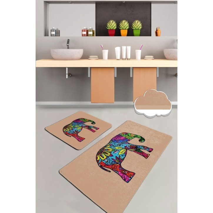 Alfombra de baño Set (2 piezas) Olifant  multicolor