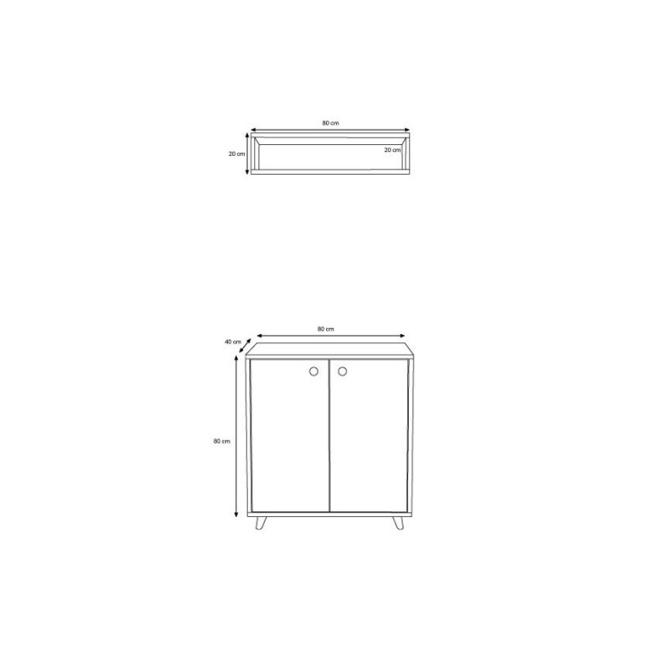 Recibidor Nisa-L1186 roble blanco