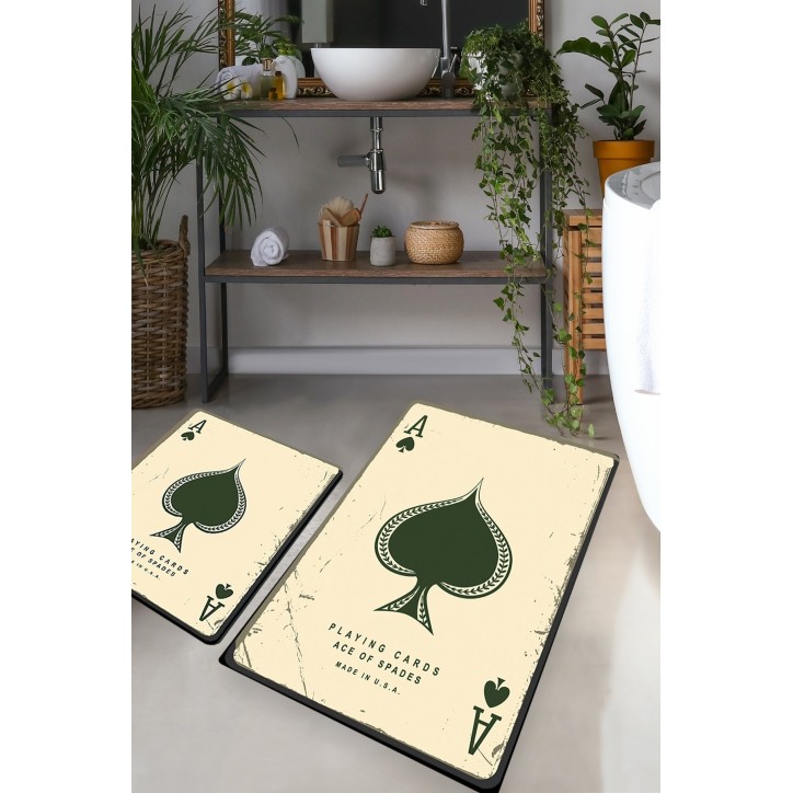 Alfombra de baño Set (2 piezas) Playing Cards multicolor