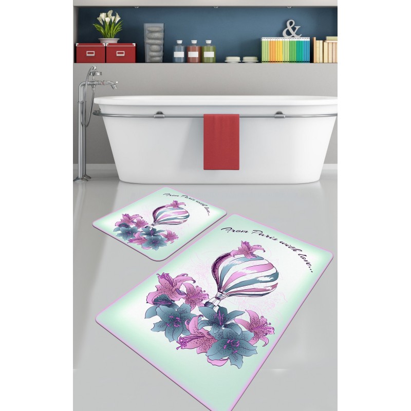 Alfombra de baño Set (2 piezas) Purple Balloon multicolor